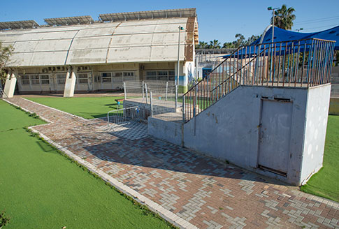 Bomb shelter at a school in Sderot Israel.